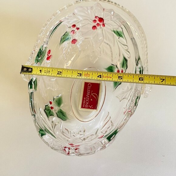 Mikasa Christmas Holiday Bloom Bloom Glass Basket - Picture 10 of 12